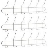 «Вешалка настенная на 6 двойных крючков, 47*8*13 см X2-255»