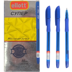 Купить «Ручка масляная «Ellott»  ET2208–50 синяя» в магазине color-it»