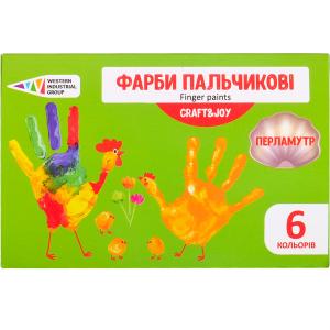 Купить «Краски пальчиковые 6 цветов перламутр, 240 мл Craft and Joy «Гамма»  322075  /Cr» в магазине color-it»