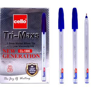 Купить «Ручка масляная «Tri-Maxs»  Cello CL1806–50 синяя» в магазине color-it»